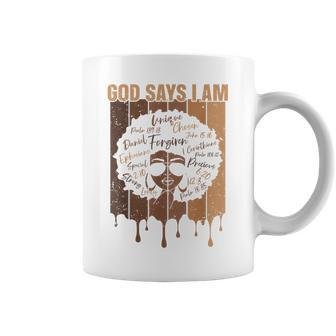 Black Girl God Says I Am Black Melanin History Month Pride Coffee Mug - Monsterry UK