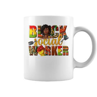 Black Social Worker Junenth Freedom Day Black Woman Coffee Mug - Seseable