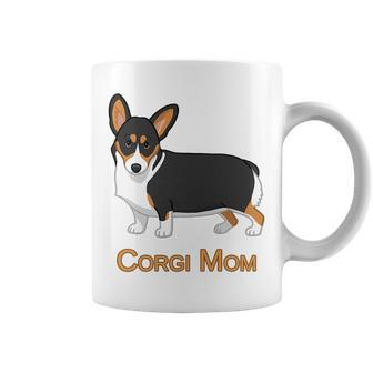 Black Tricolor Cute Pembroke Corgi Mom Dog Lover Coffee Mug | Mazezy