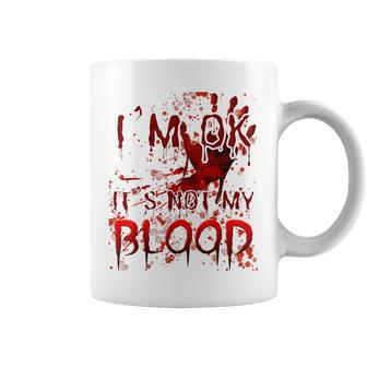 Bloody Halloween I'm Fine It's Not My Blood Kid Coffee Mug - Thegiftio UK