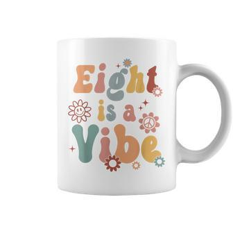 Boho Eight Is A Vibe Cute 8Th Birthday Girl Boy Coffee Mug - Seseable