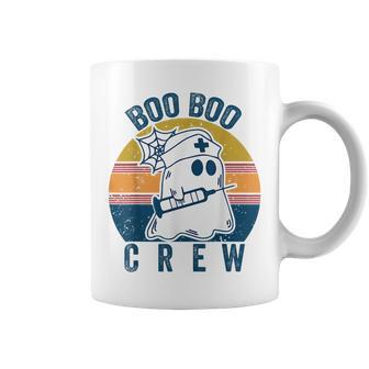 Boo Boo Crew Nurse Retro Vintage Halloween Nurses Rn Ghost Halloween Funny Gifts Coffee Mug | Mazezy
