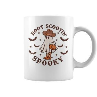 Boot Scoot Spooky Groovy Halloween Western Cowhide Coffee Mug - Seseable