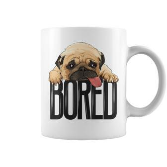 Bored Pug Dog Funny Dog Lovers Dog Paw Lovers Gifts For Pug Lovers Funny Gifts Coffee Mug | Mazezy UK