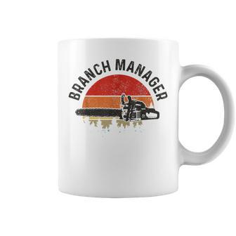 Branch Manager Lumberjack Arborist Logger Funny Vintage Coffee Mug - Seseable