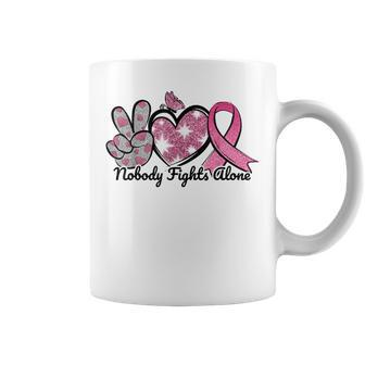Breast Cancer Awareness Support Squad Warrior Pink Ribbon Coffee Mug - Monsterry