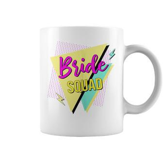 Bride & Bride Squad Retro 90’S Bachelorette Party Matching Coffee Mug - Seseable