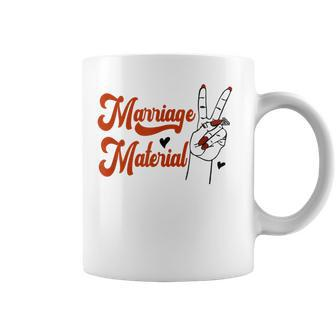 Bride Fiancee Engagement Announcement Marriage Material Coffee Mug | Mazezy