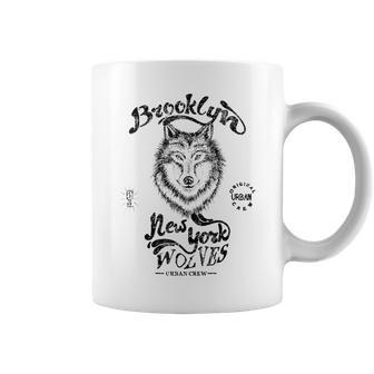 Brooklyn New York Wolves Urban Wolf Coffee Mug | Mazezy