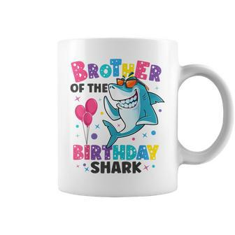 Brother Of The Shark Birthday Big Bro Matching Family Coffee Mug - Thegiftio UK