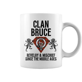 Bruce Clan Scottish Name Coat Of Arms Tartan Family Party Coffee Mug | Mazezy