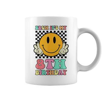 Bruh It's My 8Th Birthday Hippie Smile Face 8 Years Old Coffee Mug - Thegiftio UK