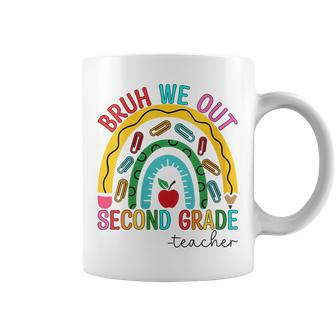 Bruh We Out Teachers 2Nd Grade Rainbow End Of School Year Coffee Mug | Mazezy