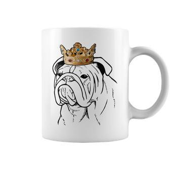 Bulldog Wearing Crown Coffee Mug | Mazezy
