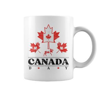 Canada Day Flag Vintage Canadian Maple Leaf Heritage Toddler Canada Funny Gifts Coffee Mug | Mazezy