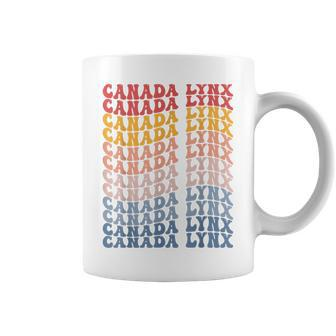 Canada Lynx Groovy Retro Coffee Mug | Mazezy