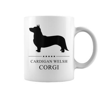 Cardigan Welsh Corgi Black Silhouette Coffee Mug | Mazezy