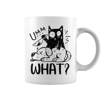 Cat What Funny Cat Dog With Meow Knife Coffee Mug - Seseable