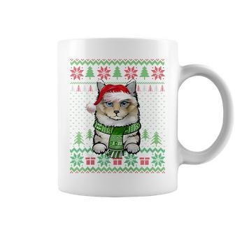 Cat Lovers Cute Ragdoll Cat Matching Ugly Christmas Sweater Coffee Mug - Monsterry AU