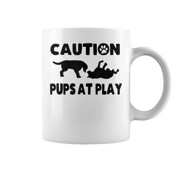 Caution Pups At Play Gay Bear Lgbt Gay Pride Coffee Mug | Mazezy