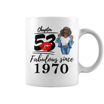 Chapter 53 Fabulous Since 1970 53Th Birthday For Black Coffee Mug - Seseable