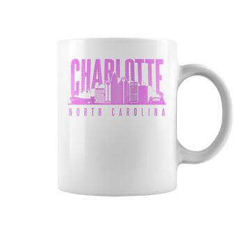 Charlotte North Carolina Skyline Pride Vintage Coffee Mug | Mazezy