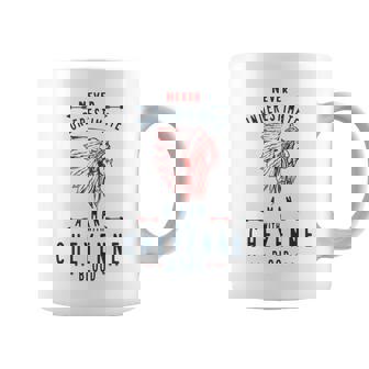 Cheyenne Native American Indian Man Never Underestimate Native American Funny Gifts Coffee Mug | Mazezy