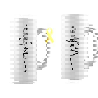 Childhood Cancer Faith Childhood Cancer Awareness Support Coffee Mug | Seseable CA