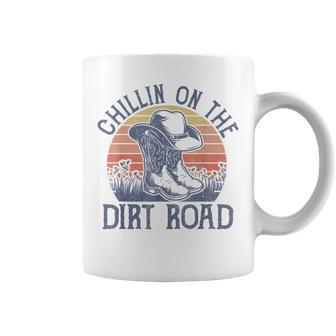 Chillin On The Dirt Road Cowboy Hat Country Music Coffee Mug - Monsterry AU