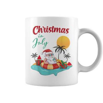 Christmas In July Watermelon Xmas Palm Summer Men Women Kids Summer Funny Gifts Coffee Mug | Mazezy