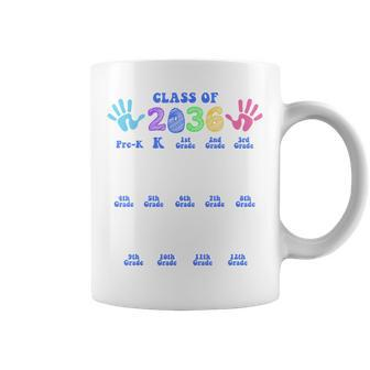 Class Of 2036 School Year Grow With Me K-12 Handprint Coffee Mug - Seseable
