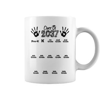 Class Of 2037 Grow With Me Handprint Pre-K 12Th Grade Coffee Mug | Mazezy