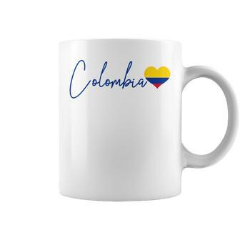 Colombia Heart Pride Colombian Flag Coffee Mug - Monsterry AU