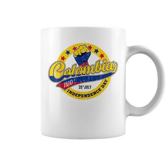 Colombian Independence Day Colombia Flag Retro Vintage Style Colombia Funny Gifts Coffee Mug | Mazezy