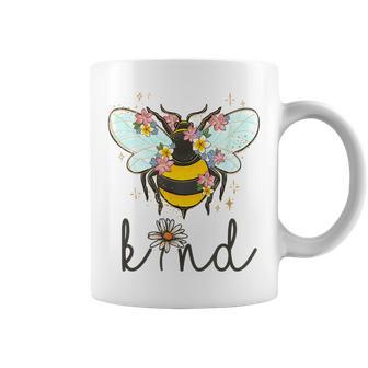 Cool Bee Kind Flower Bumble Bee Girls Coffee Mug | Mazezy