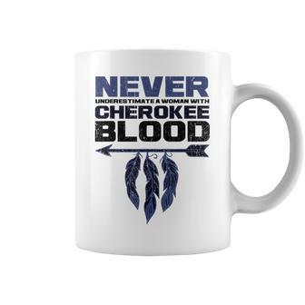 Cool Cherokee Blood Women Funny Native American Gift For Her Coffee Mug | Mazezy
