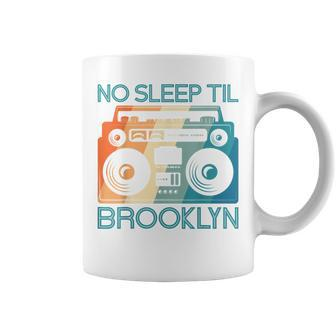 Cool Retro No Sleep Til Brooklyn Old School Portable Stereo Coffee Mug - Monsterry