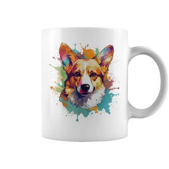 Corgi Mom Dog Lover Colorful Artistic Corgi Owner Coffee Mug - Seseable