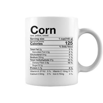 Corn Nutritional Facts Thanksgiving Costume Christmas Coffee Mug - Monsterry CA