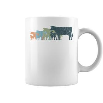 Cow Mom & Dad Silhouette Cattle Vintage Dexter Coffee Mug | Mazezy