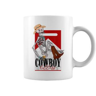 Cowboy Funny Cowboy Skeleton Western Cowboy Killers Coffee Mug | Mazezy