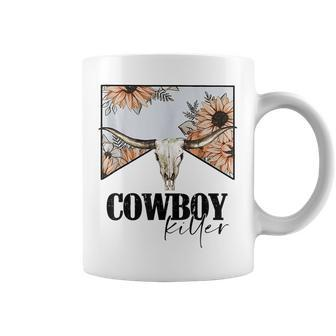 Cowboy Killer Western Cowgirl Cowboy Killer Bull Horn Skull Coffee Mug | Mazezy