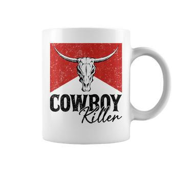 Cowboy Killers Bull Skull Country Music Howdy Punchy Western Coffee Mug | Mazezy