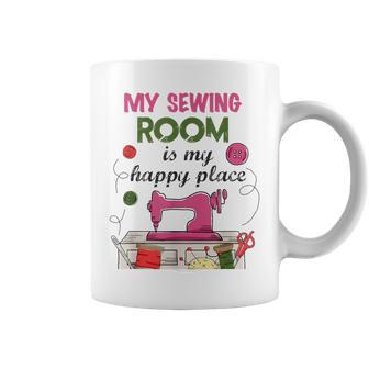 Craft Sewing Room Happy Place Women Mom Aunt Gift Coffee Mug | Mazezy