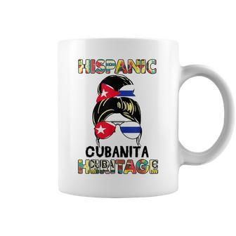 Cubanita Cuba Hispanic Heritage Month Cuban Flag Coffee Mug - Seseable