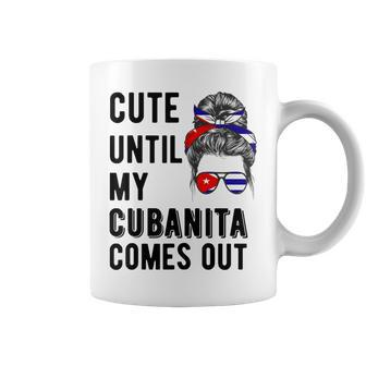 Cubanita Flag Cubana Cuba Mom Women Girl Cuban Funny Saying Coffee Mug - Seseable