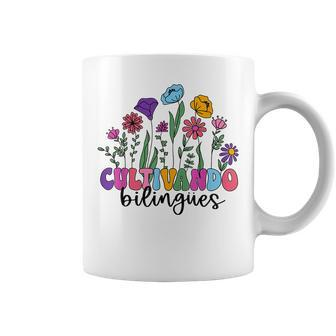 Cultivando Bilingues Wildflowers Maestra Bilingual Teacher Coffee Mug | Mazezy