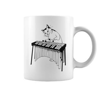Cute Cat Playing Percussion Musical Xylophone Coffee Mug | Mazezy