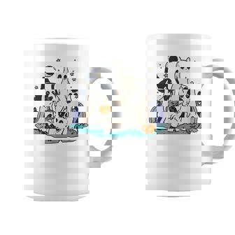 Cute Halloween Ghost Cats Spooky Fall Season Cat Lover For Cat Lover Coffee Mug | Mazezy