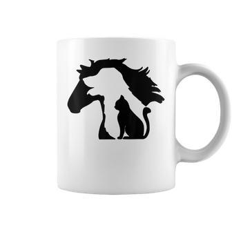 Cute Horse Dog Cat Lover Mother's Day Coffee Mug | Mazezy